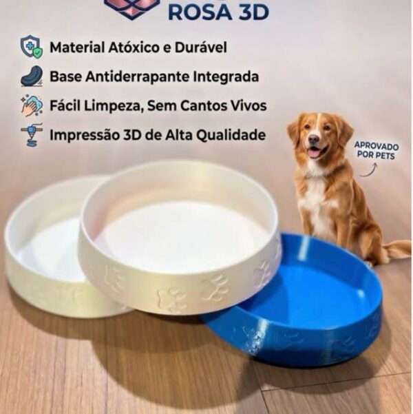Comedouro / Bebedouro Antiderrapante Pet