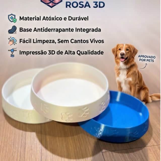 Comedouro / Bebedouro Antiderrapante Pet